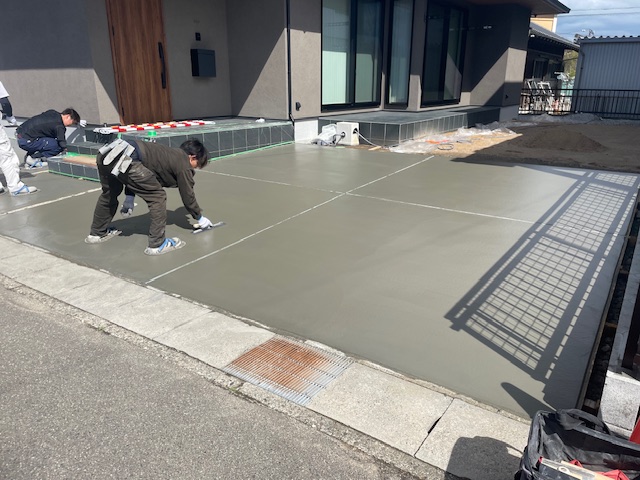 新築外構🏠コンクリート打設